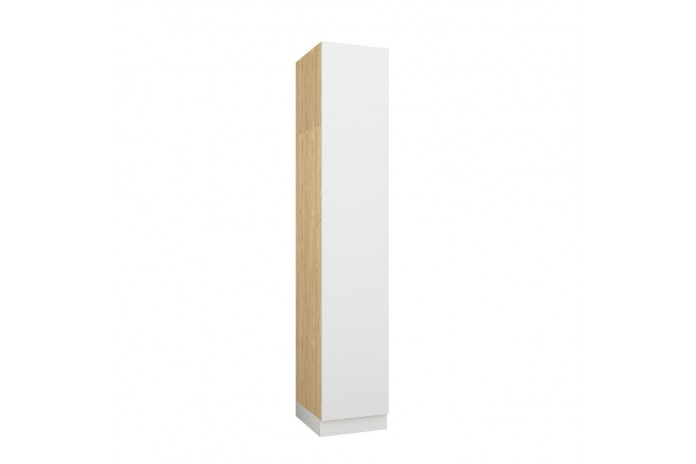Armoire une porte double penderie 45 cm blanc mat Ambiance