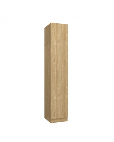 Armoire une porte double penderie 45 cm chêne huilé Ambiance