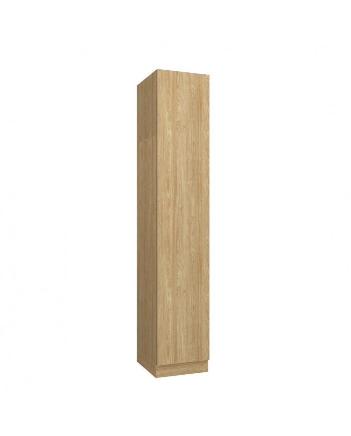 Armoire une porte double penderie 45 cm chêne huilé Ambiance