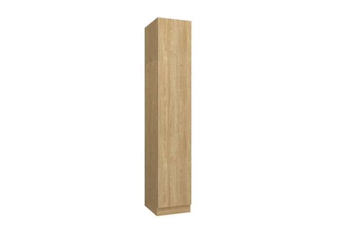 Armoire une porte double penderie 45 cm chêne huilé Ambiance