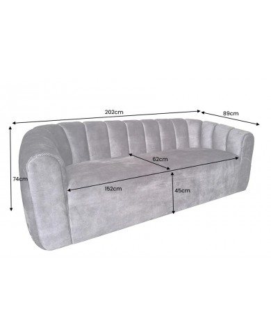 Canapé ELLIPSE – Sable  200 cm | Design Courbé & Confort Haut de Gamme  Élégance sculpturale & douceur luxueuse