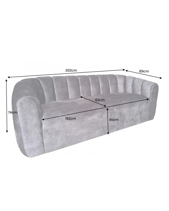Canapé ELLIPSE – Sable  200 cm | Design Courbé & Confort Haut de Gamme  Élégance sculpturale & douceur luxueuse