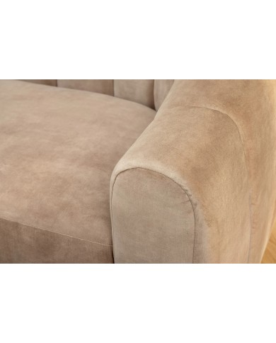 Canapé ELLIPSE – Sable  200 cm | Design Courbé & Confort Haut de Gamme  Élégance sculpturale & douceur luxueuse