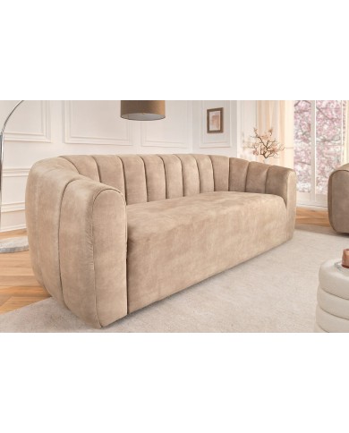 Canapé ELLIPSE – Sable  200 cm | Design Courbé & Confort Haut de Gamme  Élégance sculpturale & douceur luxueuse