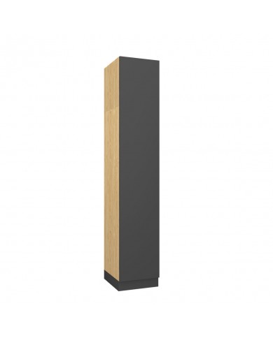 Armoire une porte double penderie 45 cm gris graphite Ambiance
