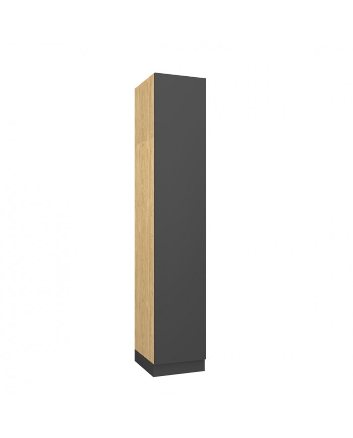 Armoire une porte double penderie 45 cm gris graphite Ambiance