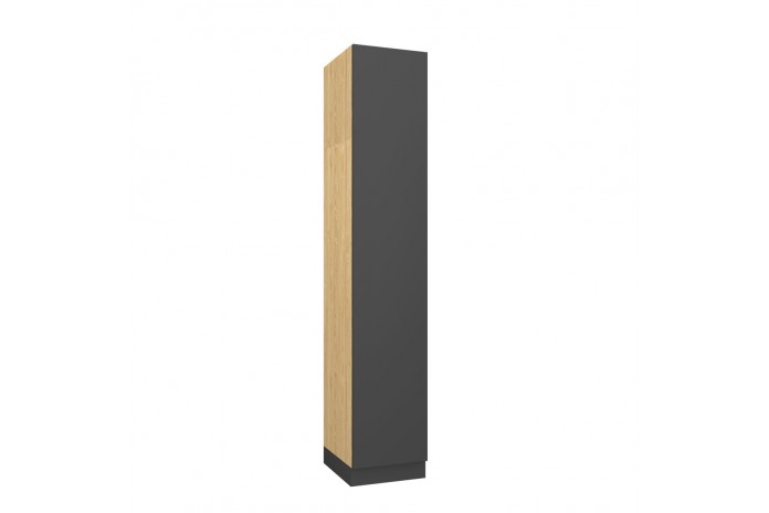 Armoire une porte double penderie 45 cm gris graphite Ambiance