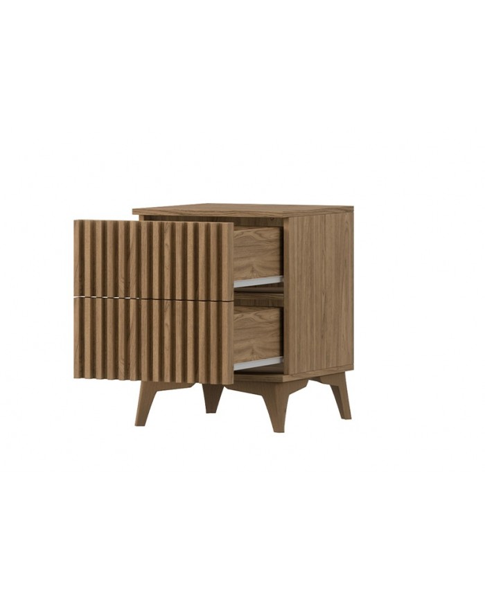 Table de chevet Entan chêne artisanal : la fonctionnalité rencontre le style.