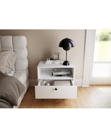 Table de chevet MUDU blanche : simple & pratique, solide et adaptable