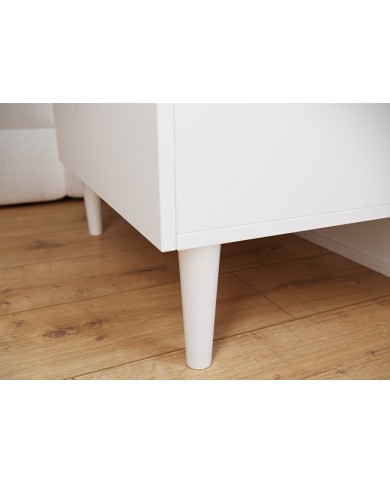 Table de chevet MUDU blanche : simple & pratique, solide et adaptable