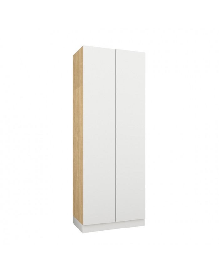 Armoire penderie et étagères 90 cm blanc mat Ambiance