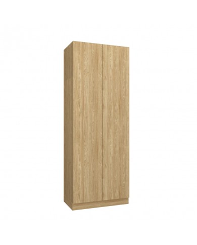 Armoire penderie et étagères 90 cm chêne huilé Ambiance