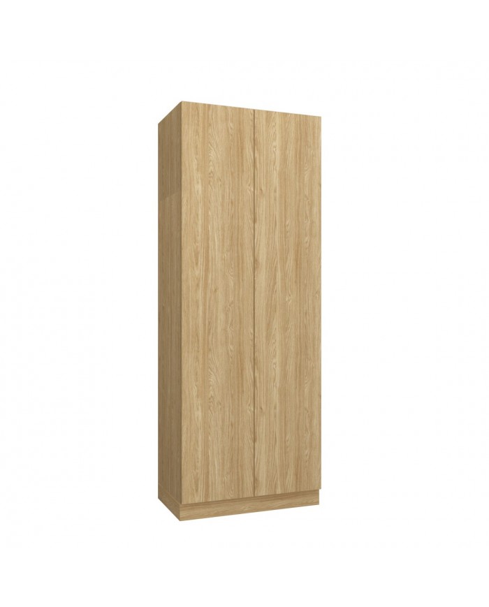 Armoire penderie et étagères 90 cm chêne huilé Ambiance
