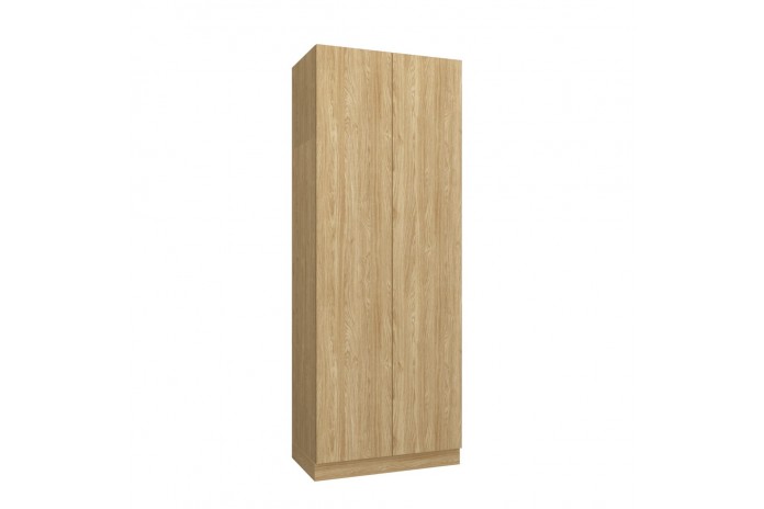 Armoire penderie et étagères 90 cm chêne huilé Ambiance