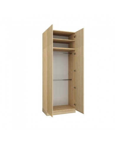 Armoire penderie et étagères 90 cm chêne huilé Ambiance
