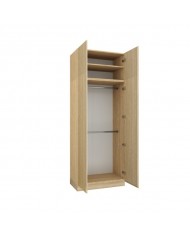 Armoire penderie et étagères 90 cm chêne huilé Ambiance
