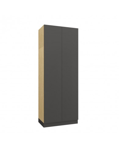 Armoire penderie et étagères 90 cm gris graphite Ambiance