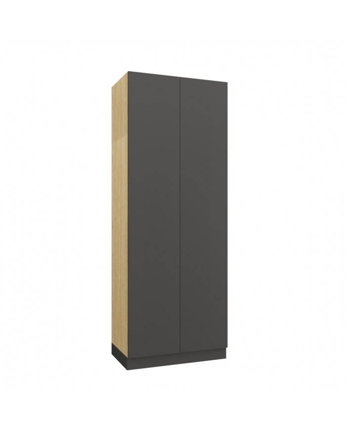 Armoire penderie et étagères 90 cm gris graphite Ambiance