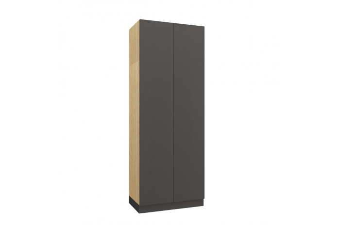 Armoire penderie et étagères 90 cm gris graphite Ambiance