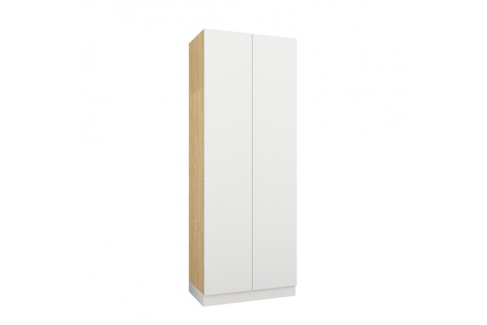 Armoire penderie et étagères avec tiroirs 90 cm blanc mat Ambiance