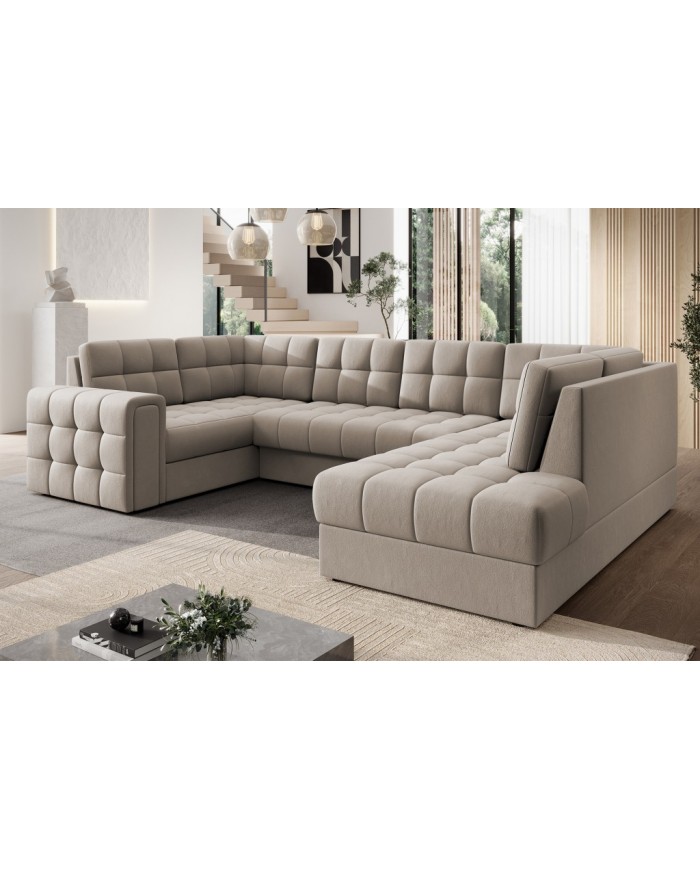 Canapé d’angle CONVERTIBLE + COFFRE GIGANTO – Le haut de gamme géant & malin à prix canon