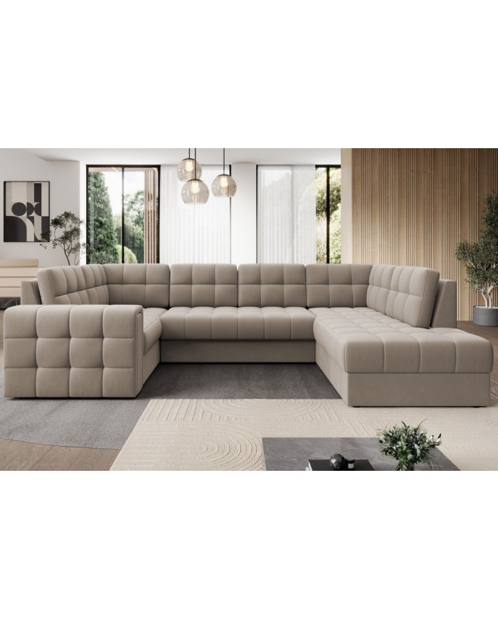 Canapé d’angle CONVERTIBLE + COFFRE GIGANTO – Le haut de gamme géant & malin à prix canon