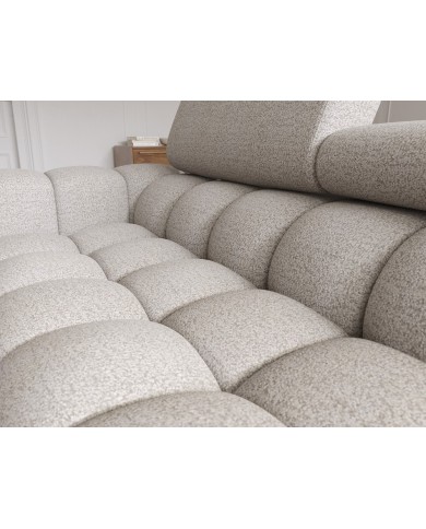 Canapé d’angle convertible couchage et coffre design pieds métal Bravo