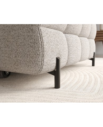 Canapé d’angle convertible couchage et coffre design pieds métal Bravo