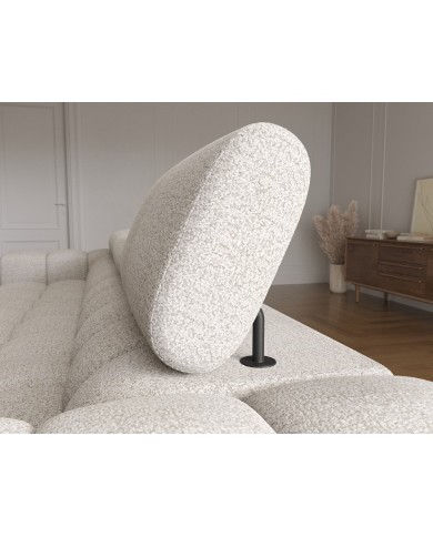 Canapé d’angle convertible couchage et coffre design pieds métal Bravo