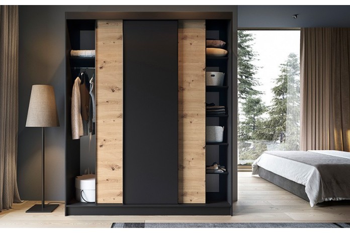 🖤 URBANO – L’Armoire contemporaine grand format Design bicolore. Rangement intelligent. Élégance brute.