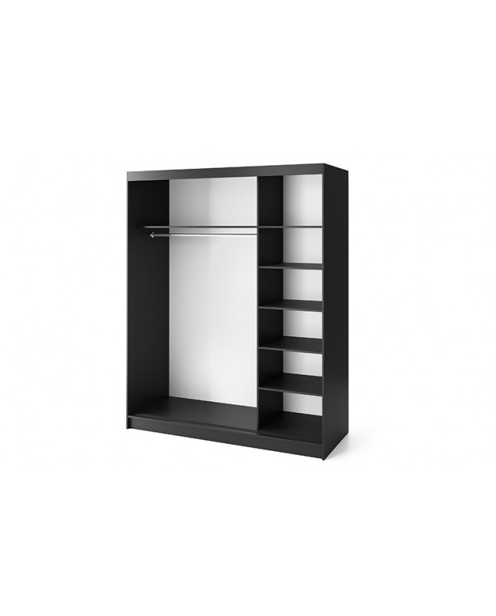 🖤 URBANO MIROIR  – L’Armoire contemporaine grand format Design bicolore. Rangement intelligent. Élégance brute.