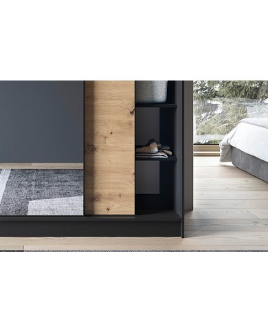 🖤 URBANO MIROIR  – L’Armoire contemporaine grand format Design bicolore. Rangement intelligent. Élégance brute.