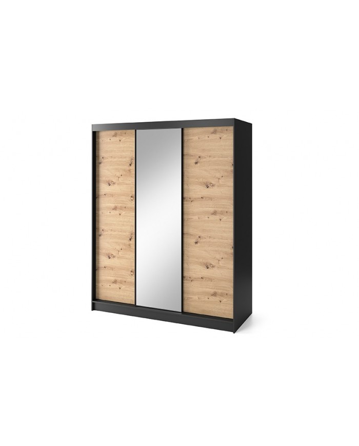 🖤 URBANO MIROIR  – L’Armoire contemporaine grand format Design bicolore. Rangement intelligent. Élégance brute.