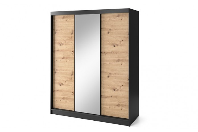 🖤 URBANO MIROIR  – L’Armoire contemporaine grand format Design bicolore. Rangement intelligent. Élégance brute.