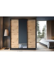 🖤 URBANO MIROIR  – L’Armoire contemporaine grand format Design bicolore. Rangement intelligent. Élégance brute.