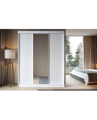 ARMOIRE STELLARA MIROIR 180  Puissance de rangement. Élégance sculptée Présence affirmée.