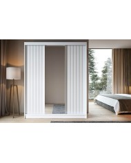 ARMOIRE STELLARA MIROIR 180  Puissance de rangement. Élégance sculptée Présence affirmée.