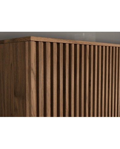 ARMOIRE “ALTERRA” – Armoire dressing en chêne artisan 3 portes, avec tiroirs et tringles