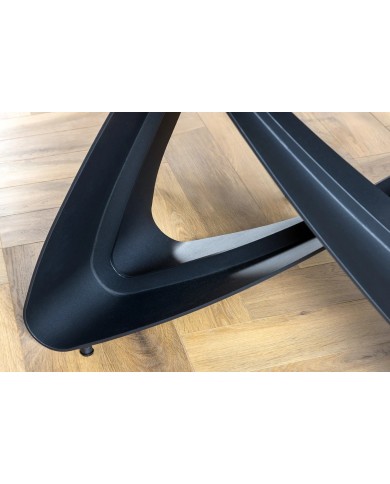 Table à manger en céramique aspect marbre taupe 180-220 (260) cm VELVETSTONE