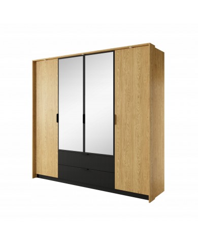 Armoire BALTINO – Élégance moderne, fonctionnalité maximale  Le style urbain chic s’invite dans votre chambre