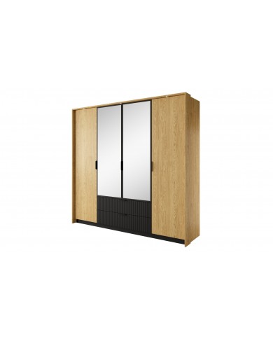 Armoire BALTINO – Élégance moderne, fonctionnalité maximale  Le style urbain chic s’invite dans votre chambre