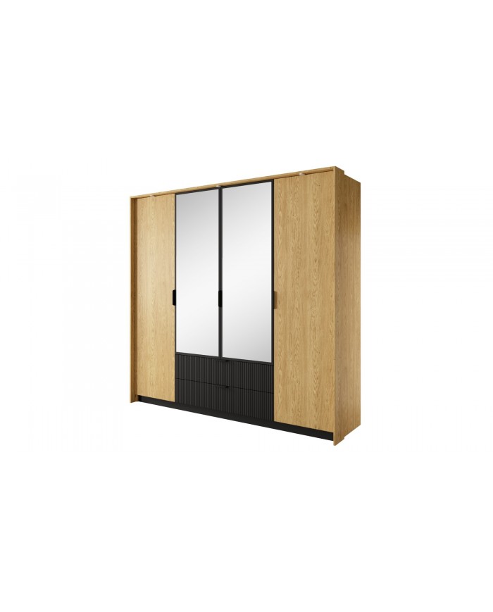 Armoire BALTINO – Élégance moderne, fonctionnalité maximale  Le style urbain chic s’invite dans votre chambre