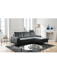 Canapé d’angle DIVANO LUX COLORS 3-en-1 : Canapé haut de gamme + lit 2 places + rangement intégré MEGA PROMO