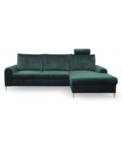 Canapé d’angle DIVANO LUX COLORS 3-en-1 : Canapé haut de gamme + lit 2 places + rangement intégré MEGA PROMO