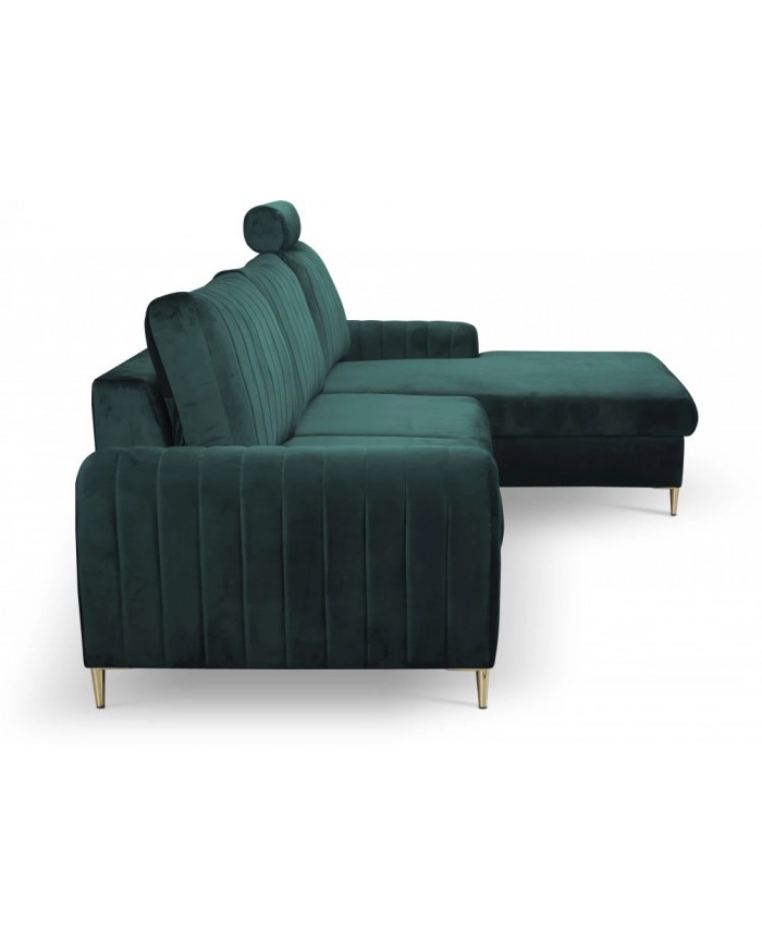 Canapé d’angle DIVANO LUX COLORS 3-en-1 : Canapé haut de gamme + lit 2 places + rangement intégré MEGA PROMO