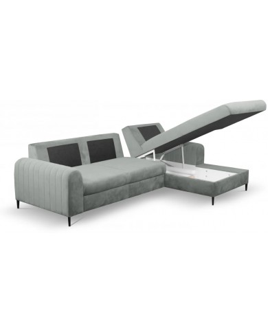 Canapé d’angle DIVANO LUX COLORS 3-en-1 : Canapé haut de gamme + lit 2 places + rangement intégré MEGA PROMO