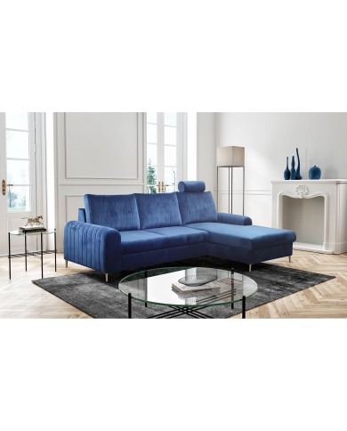 Canapé d’angle DIVANO LUX COLORS 3-en-1 : Canapé haut de gamme + lit 2 places + rangement intégré MEGA PROMO