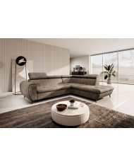 Canapé d’angle PIKTO LOUNGE – Design Couture & Confort Haute Performance lit 2 places + rangement intégré SUPER PRIX