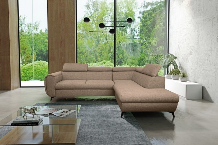Canapé d’angle PIKTO LOUNGE – Design Couture & Confort Haute Performance lit 2 places + rangement intégré SUPER PRIX