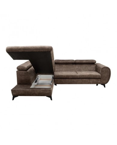 Canapé d’angle PIKTO LOUNGE – Design Couture & Confort Haute Performance lit 2 places + rangement intégré SUPER PRIX